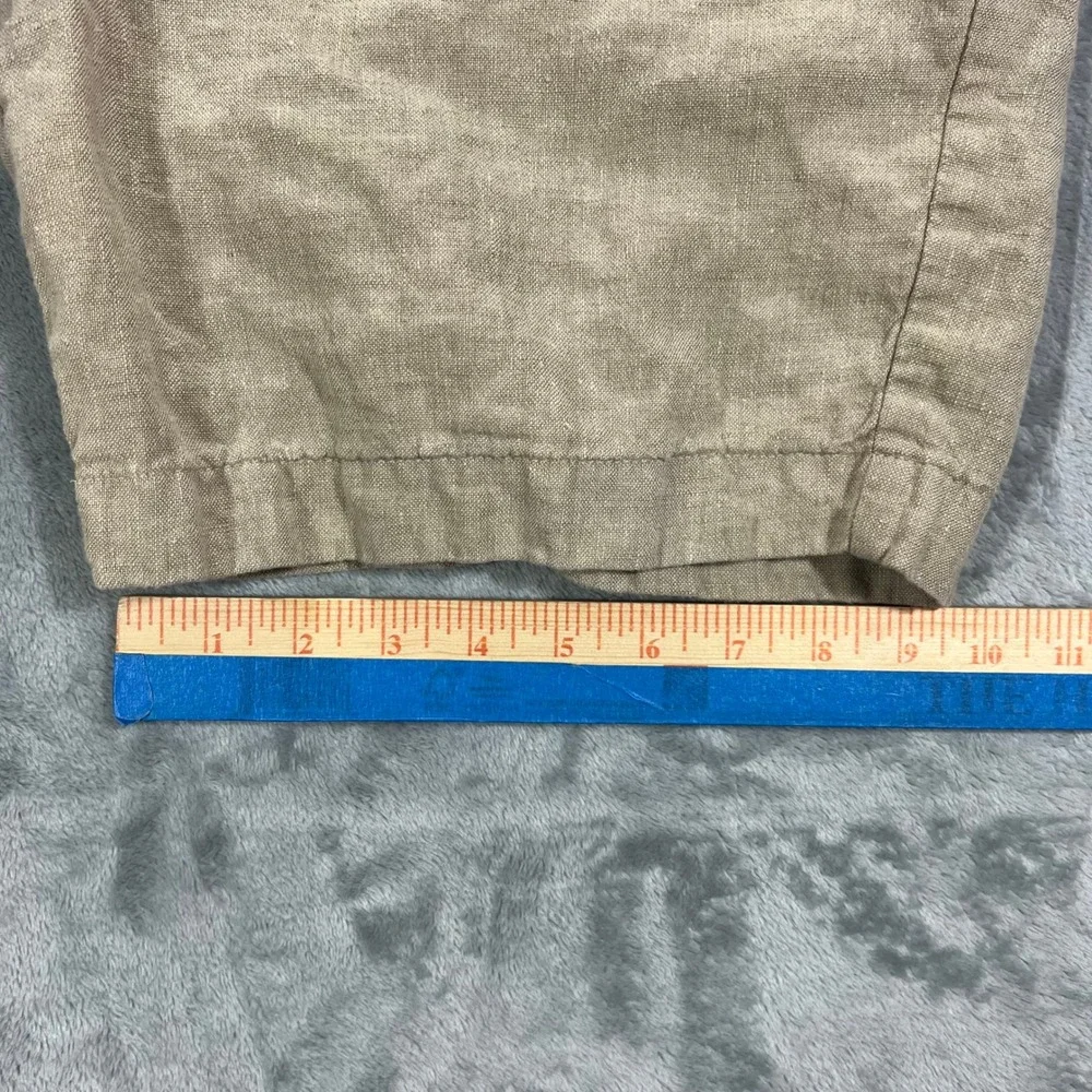 BANANA REPUBLIC Linen Shorts Mens 31 Beige 6in Inseam Flat Front 649162